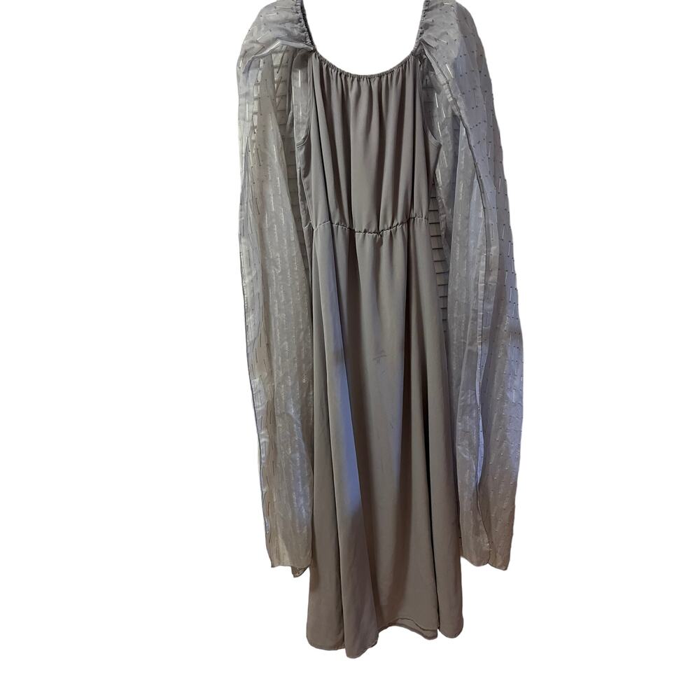 SHEIN Light Purple Light Long Flutter Sleeves Floor Length Dress SzXL - Picture 1 of 9